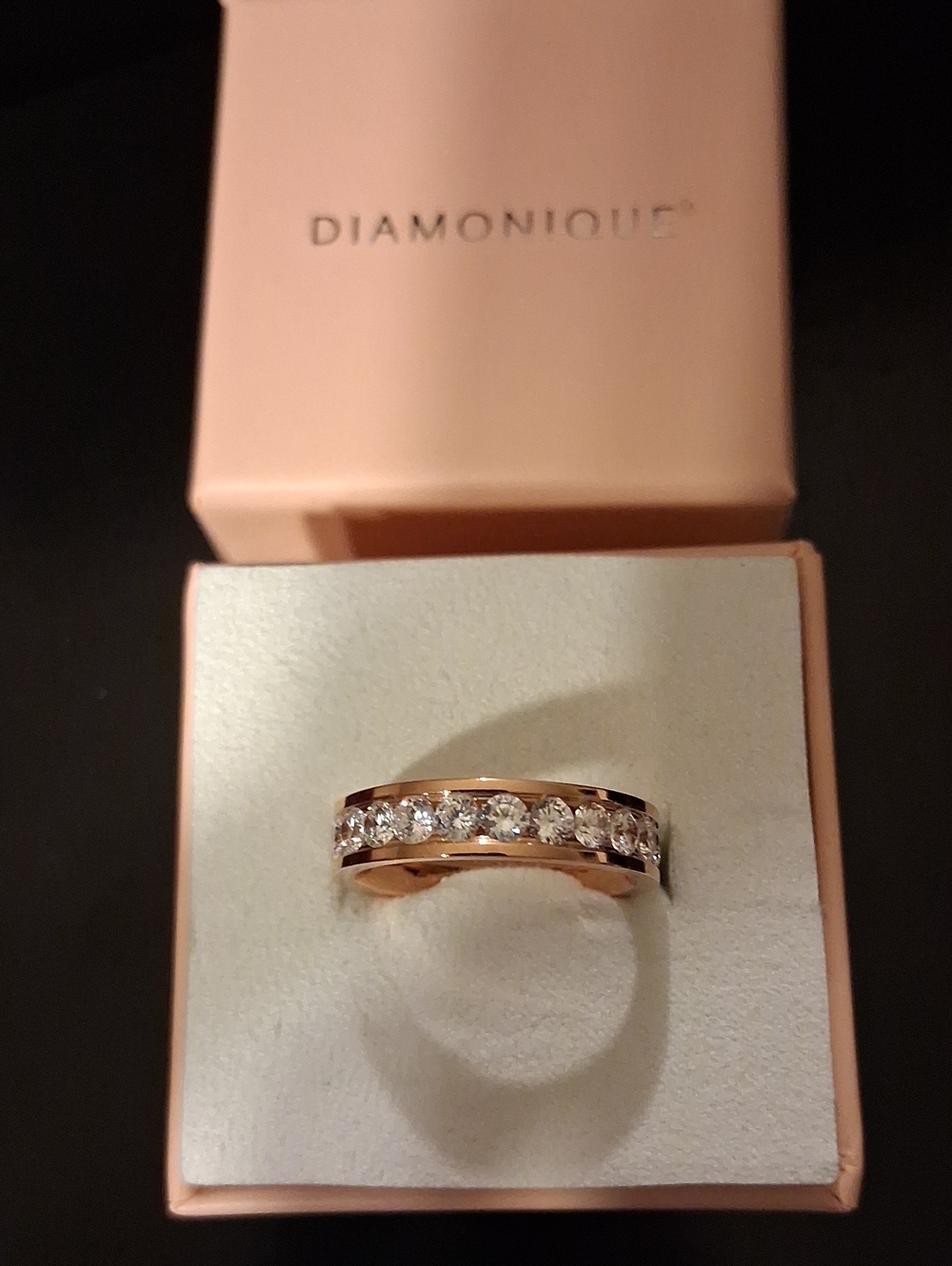 Steel By Diamonique Eternity Band Size 8 New